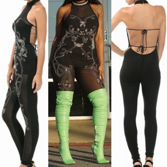 Pants - Beaded jumpsuit Pants - Beaded jumpsuit